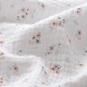 Musliini-/kaksikerroksinen kangas Romanttiset kukkaset – valkoinen,  thumbnail number 2