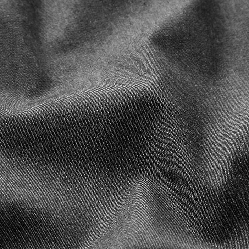 Puuvillainen chambray Farkkutyyli – musta,  image number 2