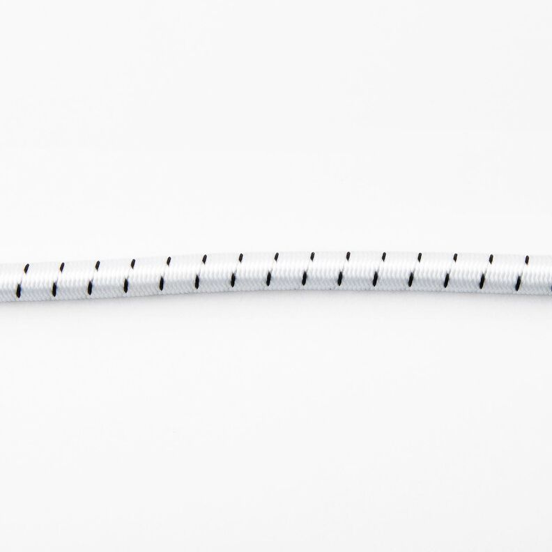 Vahva ulkoiluvaatteiden kuminauha [Ø 10 mm] – valkoinen/musta,  image number 2
