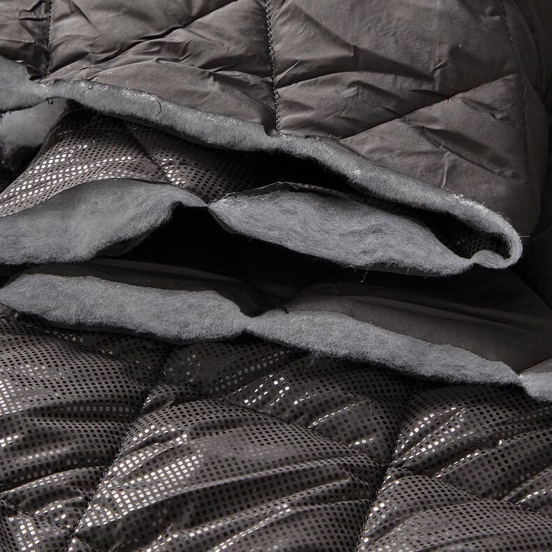 Tikkikangas kevyesti hohtavat vinoneliöt – musta,  image number 6