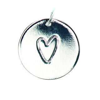 Riipus Heart [Ø17 mm] | Rico Design – hopea metallinen, 