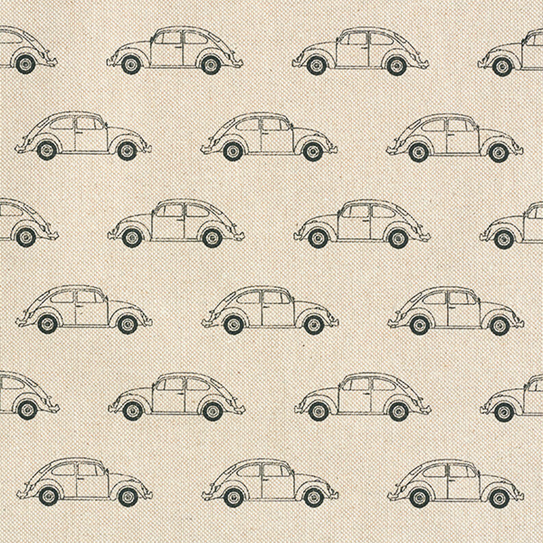 Sisustuskangas Puolipanama Volkswagen Kupla Mini – luonnonvärinen/musta,  image number 1