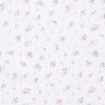 Musliini-/kaksikerroksinen kangas Romanttiset kukkaset – valkoinen,  thumbnail number 1