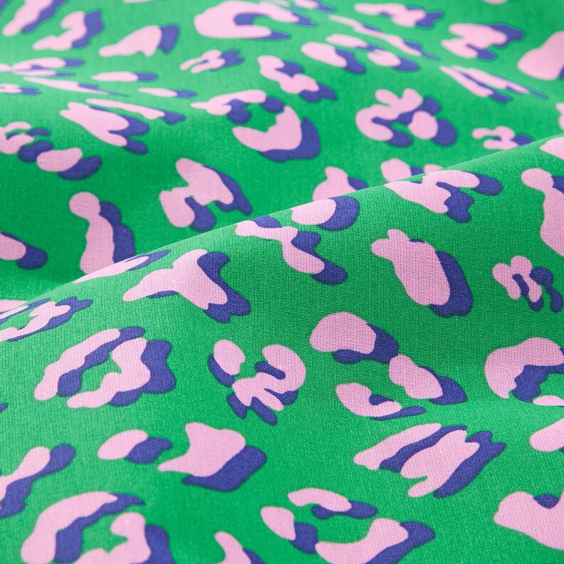 Pinnoitettu puuvilla Abstrakti leo | Poppy Fabrics &ndash; vihre&auml;/roosa,  image number 2