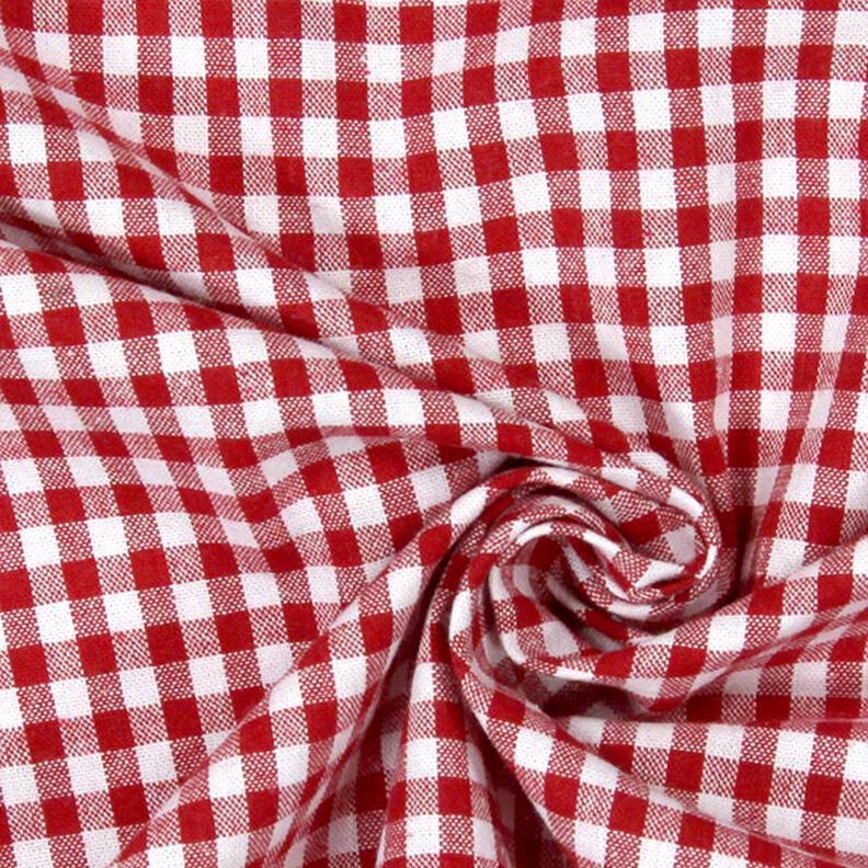 Puuvillakangas Vichy-Check 0,5 cm – punainen/valkoinen,  image number 2