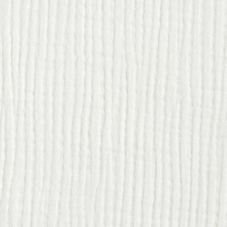 GOTS Kolmikerroksinen puuvillamusliini – villanvalkoinen,  image number 4