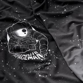 French Terry Paneeli Spaceman | Glitzerp&uuml;ppi &ndash; musta/valkoinen, 