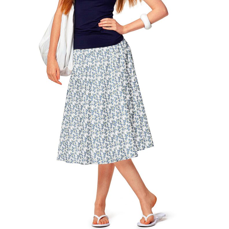 Puuvillapopliini Kukkameri – farkunsininen/valkoinen,  image number 6