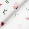 Puuvillapopliini Kukat ja perhoset – valkoinen,  thumbnail number 4