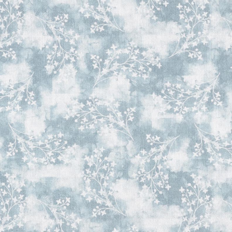 Puuvillakangas Popliini Hienot oksat – sininen,  image number 1