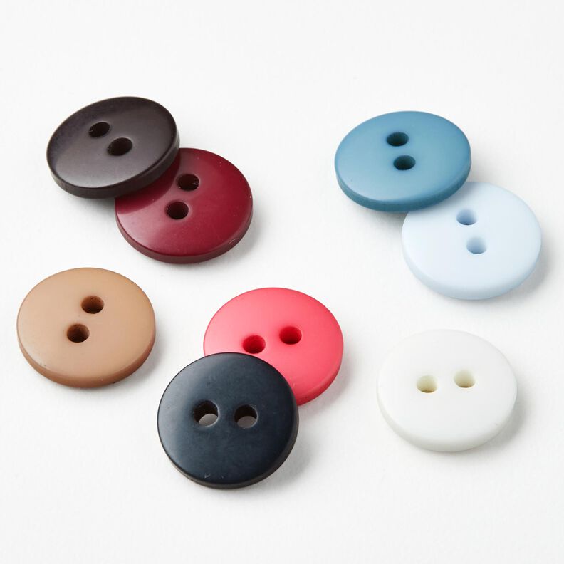 2-reikäinen pyöreä nappi [Ø 11 mm] – briljantin sininen,  image number 4