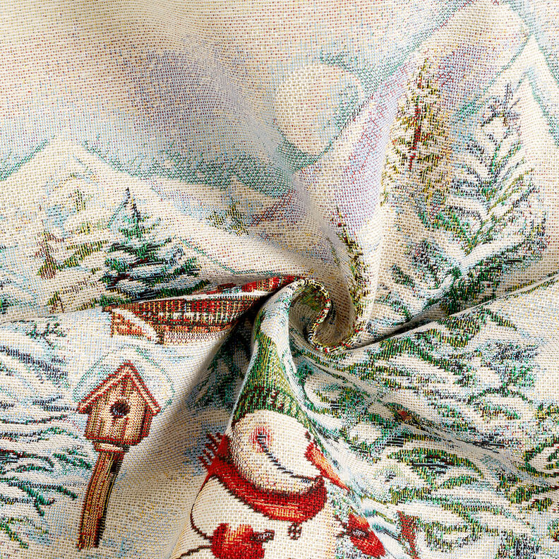 Koristepaneeli Gobeliini Lumiukko – karmiininpunainen/vaalea beige,  image number 3