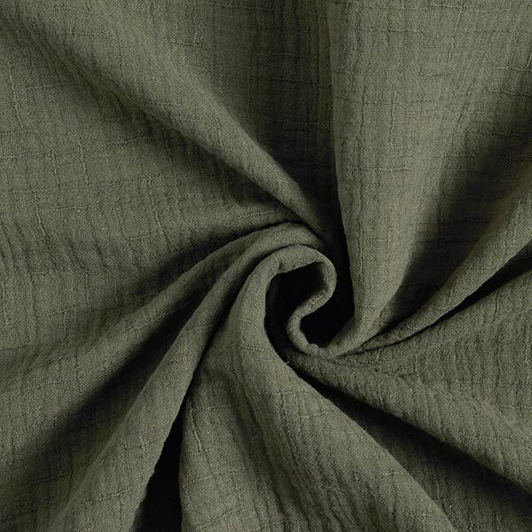 Bambu Musliini-/kaksikerroksinen kangas Rakenne – oliivi,  image number 1