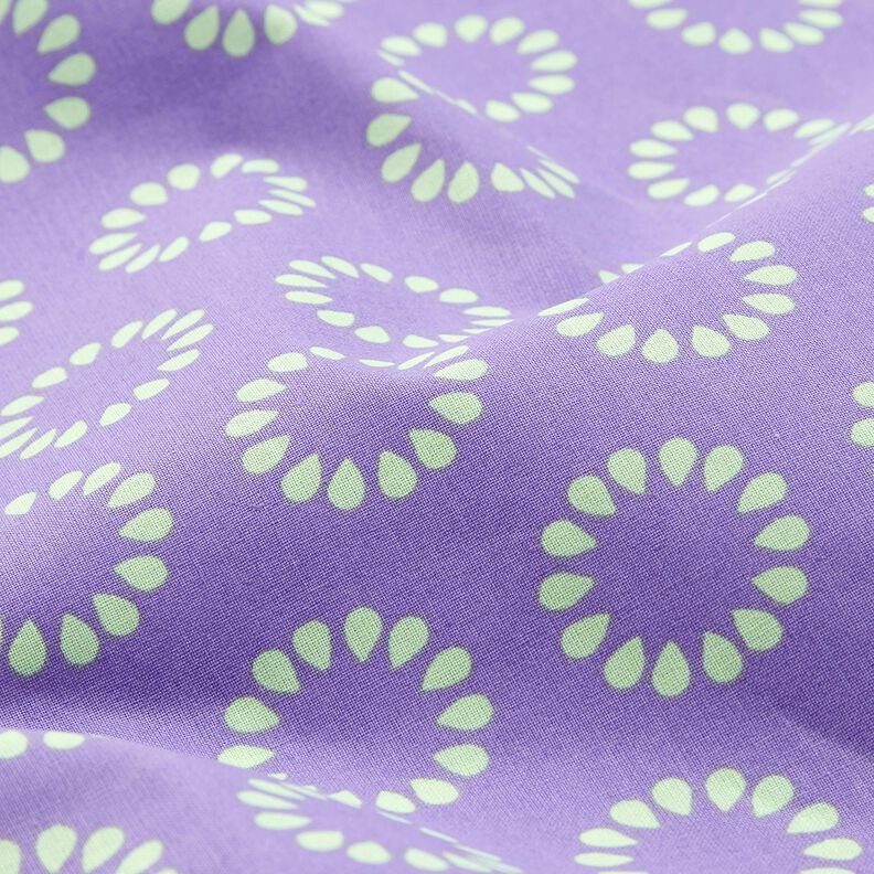 Pinnoitettu puuvilla V&auml;rikk&auml;&auml;t ympyr&auml;t &ndash; laventeli/kev&auml;&auml;nvihre&auml;,  image number 2