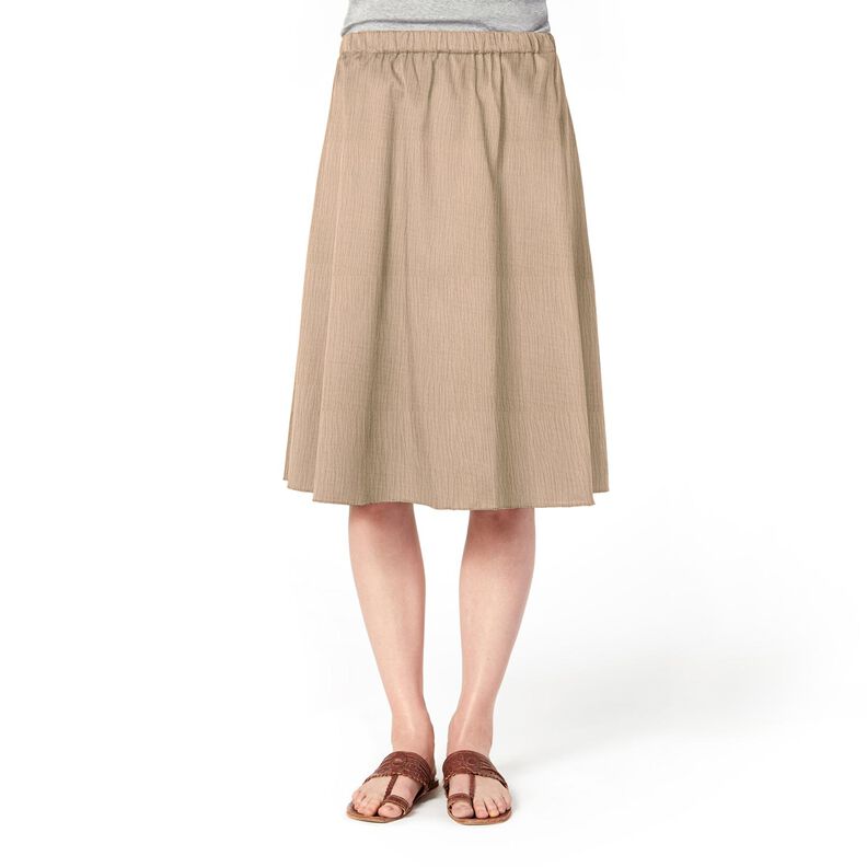 Musliini-/kaksikerroksinen kangas – tumma beige,  image number 7