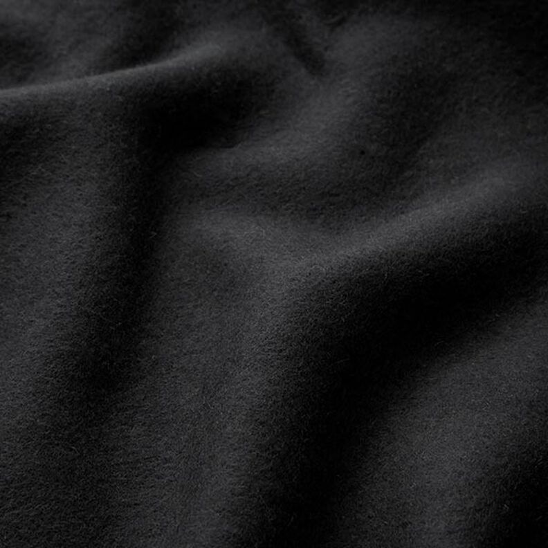Puuvillafleece Yksivärinen – musta,  image number 3