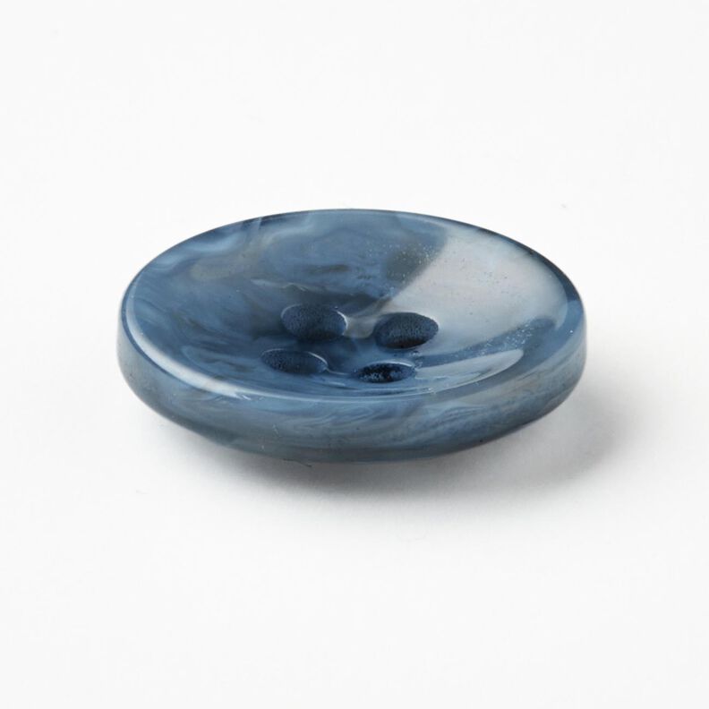 4-reikäinen marmorikuvioinen nappi [Ø 15 mm] – briljantin sininen,  image number 2