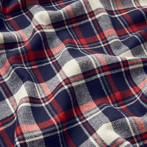 Puuvillaflanelli Ruutu – sinimusta/karmiininpunainen, 