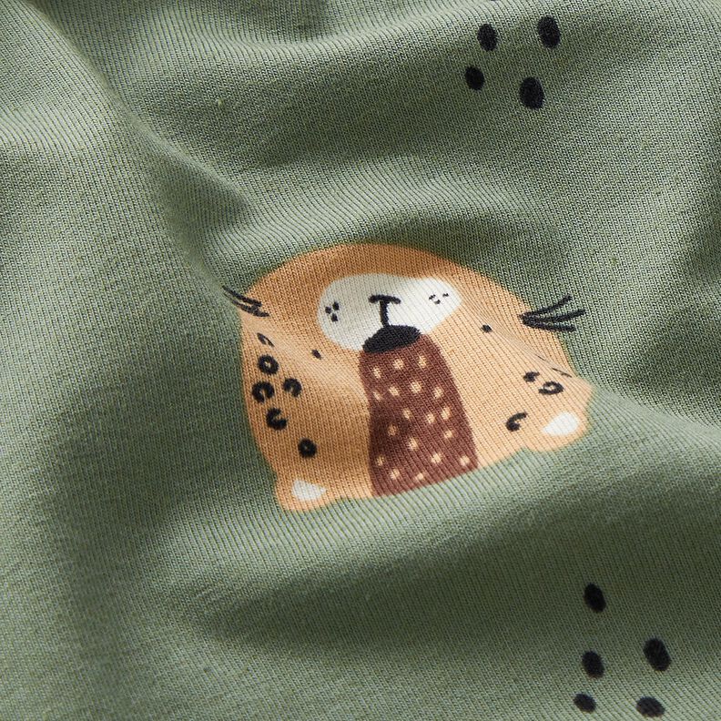 Puuvillajersey Leopardin kasvot  – pinja,  image number 2