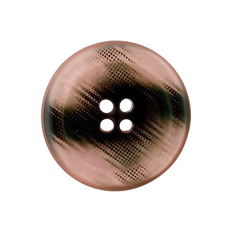Polyesterinappi 4-reikäinen – roosa/musta,  image number 1