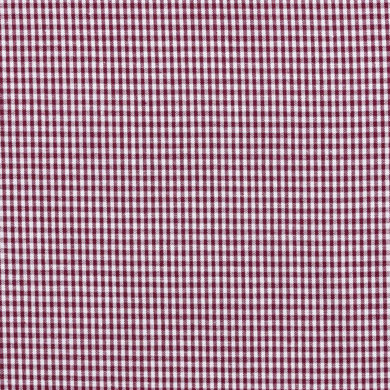 Puuvillapopliini Miniruutu – bordeauxin punainen/valkoinen,  image number 1