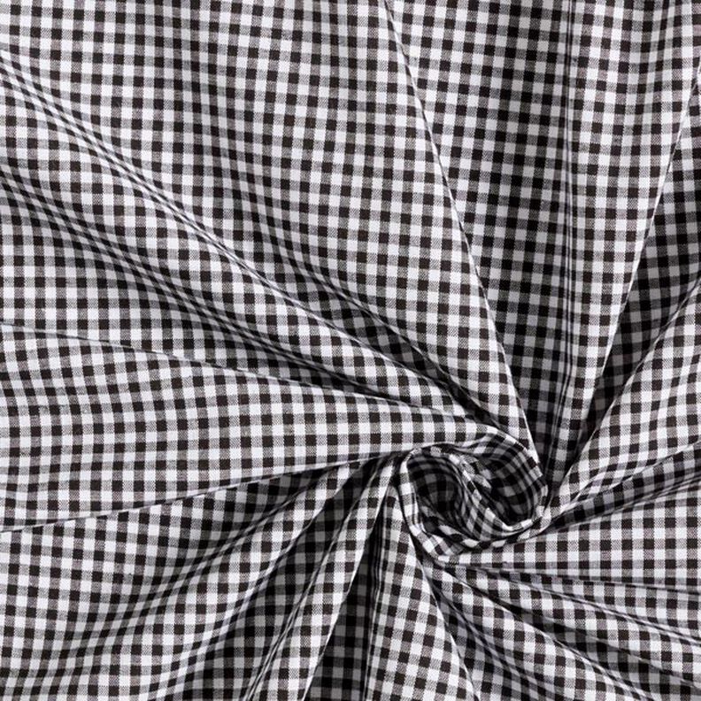 Puuvillapopliini Pieni vichy-ruutu, lankavärjätty – musta/valkoinen,  image number 5