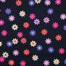 Vauvasametti kukat glitter-kuviolla | Poppy Fabrics &ndash; laivastonsininen,  thumbnail number 1