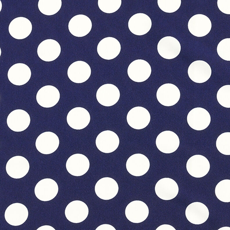 Kreppikangas Polka Dots [2,5 cm] – laivastonsininen,  image number 1