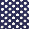 Kreppikangas Polka Dots [2,5 cm] – laivastonsininen,  thumbnail number 1