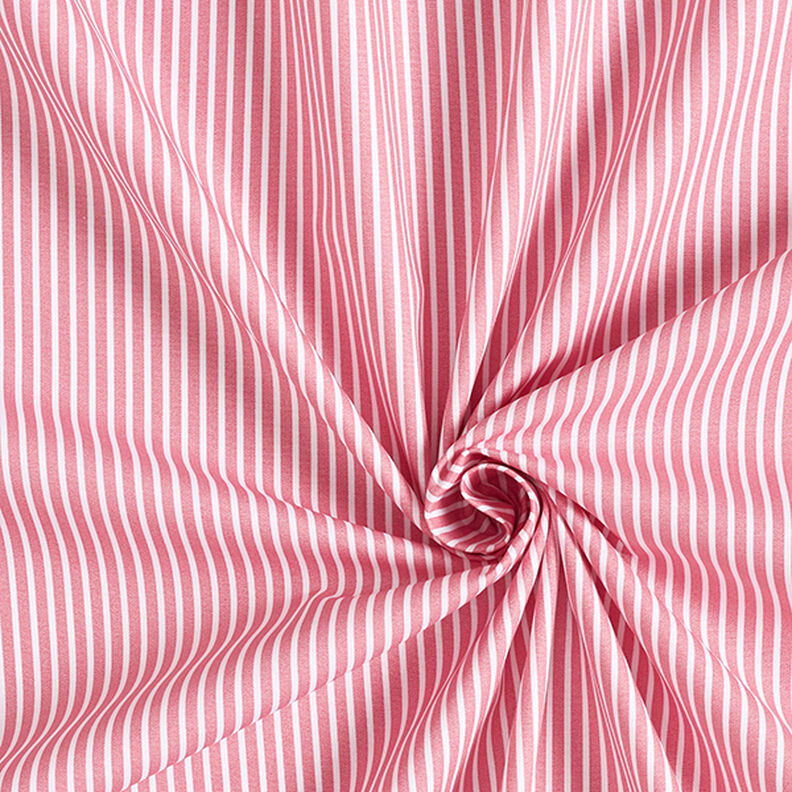 Puuvillapopliini Raidat – roosa/valkoinen,  image number 3