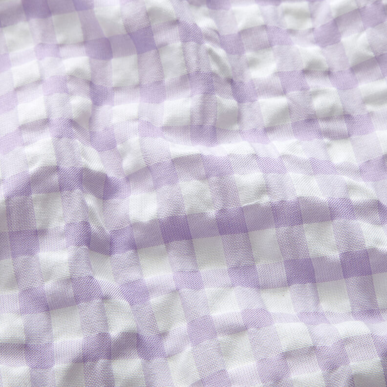 Seersucker Iso vichy-ruutu – valkoinen/pastellisyreeni,  image number 2