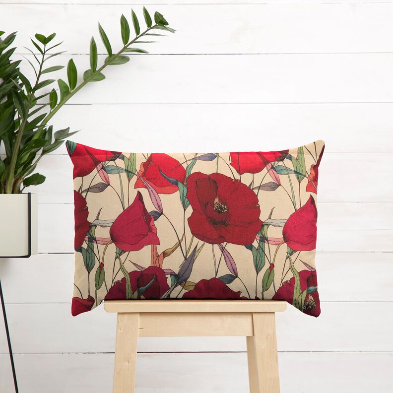 Ulkokankaat Canvas Unikot &ndash; beige/karmiininpunainen,  image number 8