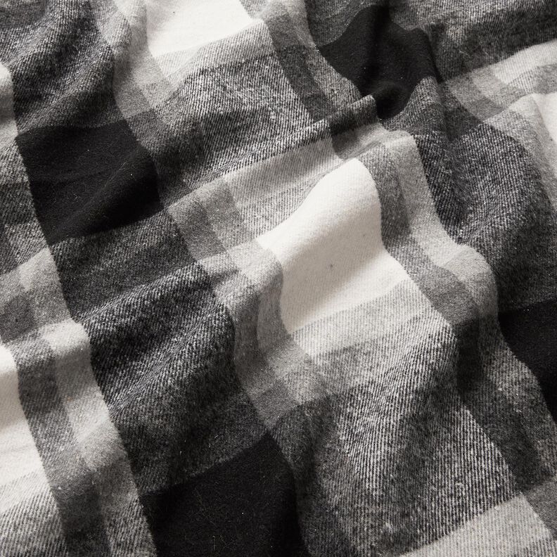 Takkiflanelli Ruutu | Katia Fabrics – sumunharmaa/vanha hopea,  image number 2