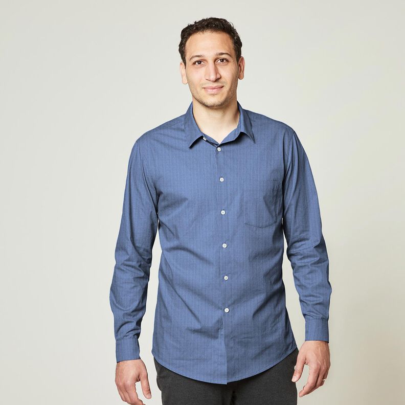 Paitakangas Miniruutu &ndash; valkoinen/farkunsininen,  image number 6