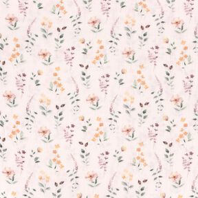 Musliini-/kaksikerroksinen kangas villi niitty Digitaalipainatus – valkoinen, 