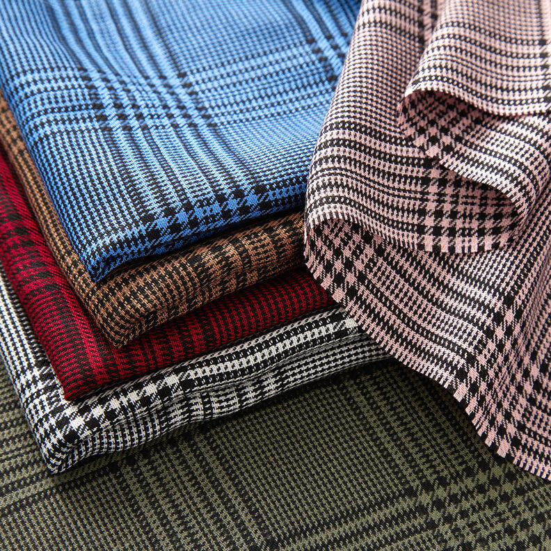 Viskoosikangas Glencheck – sininen,  image number 6