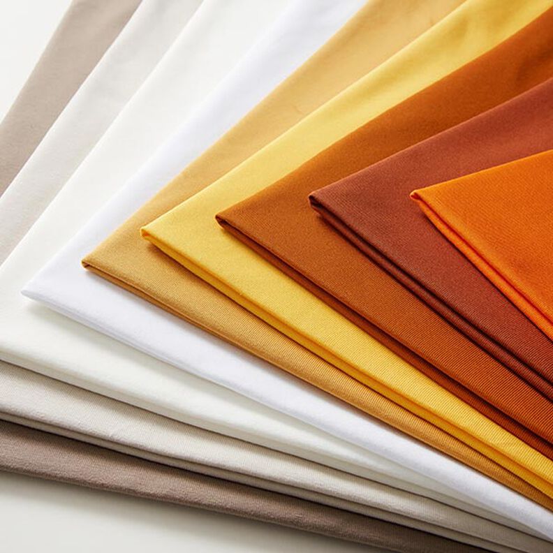 Puuvillajersey Medium Yksivärinen – oranssi,  image number 9