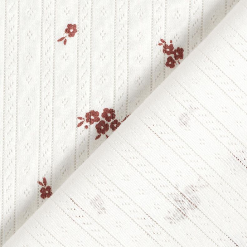 Ajour Puuvillajersey Maalaistalon kukat &ndash; norsunluu,  image number 4