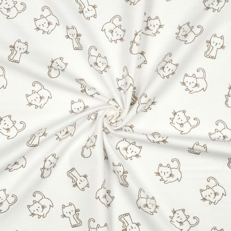 Puuvillaflanelli Kissat | by Poppy – norsunluu/dyyni,  image number 3