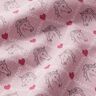 Puuvillakangas Kretonki Hevoset ja sydämet Vaaleanpunainen – roosa,  thumbnail number 2