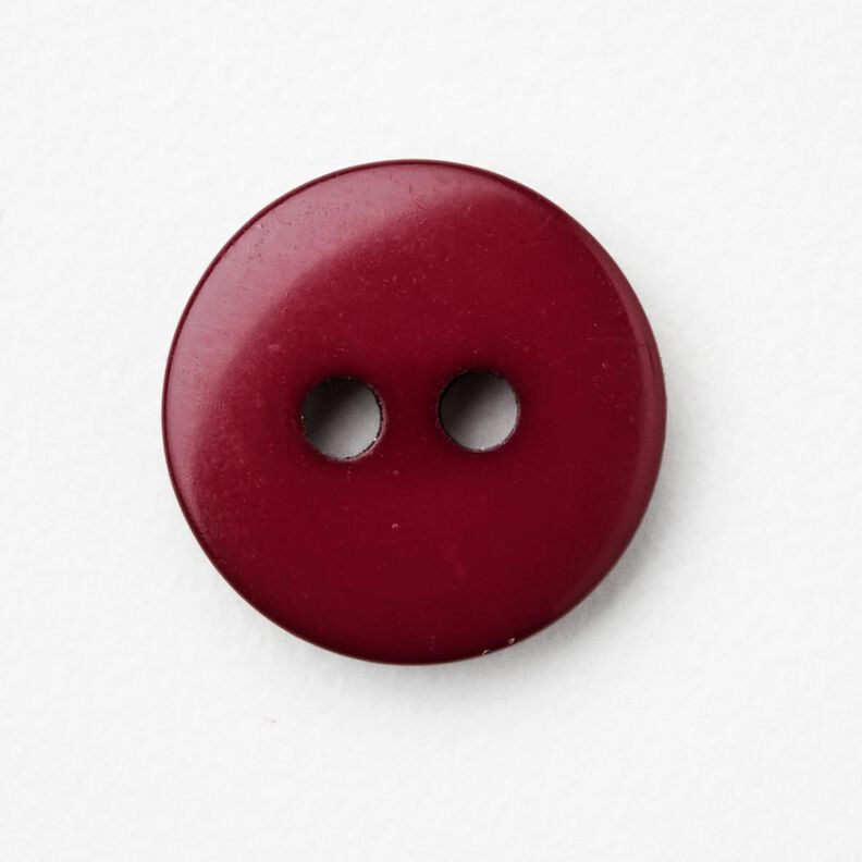 2-reikäinen pyöreä nappi [Ø 11 mm] – bordeauxin punainen,  image number 1