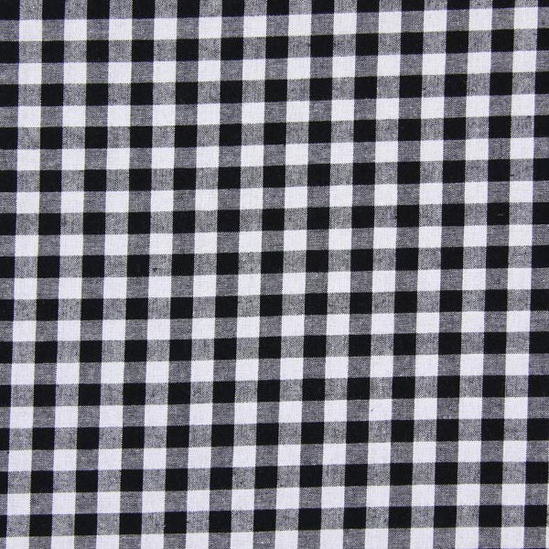 Puuvillakangas Vichy-Check 1 cm – musta/valkoinen,  image number 1