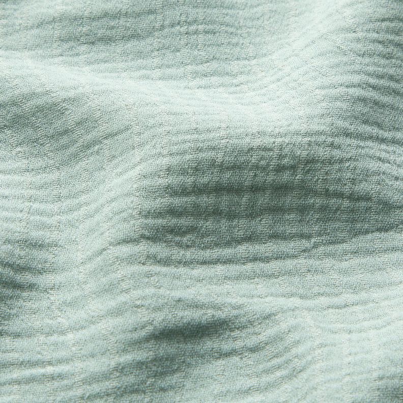 Pellava-puuvilla-sekoite Jacquard Aaltokuvio – vaalea minttu,  image number 2