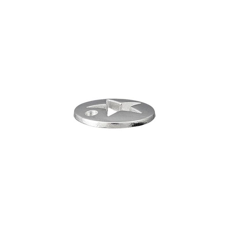 Koristeosa Tähti [ Ø 12 mm ] – hopea metallinen,  image number 2
