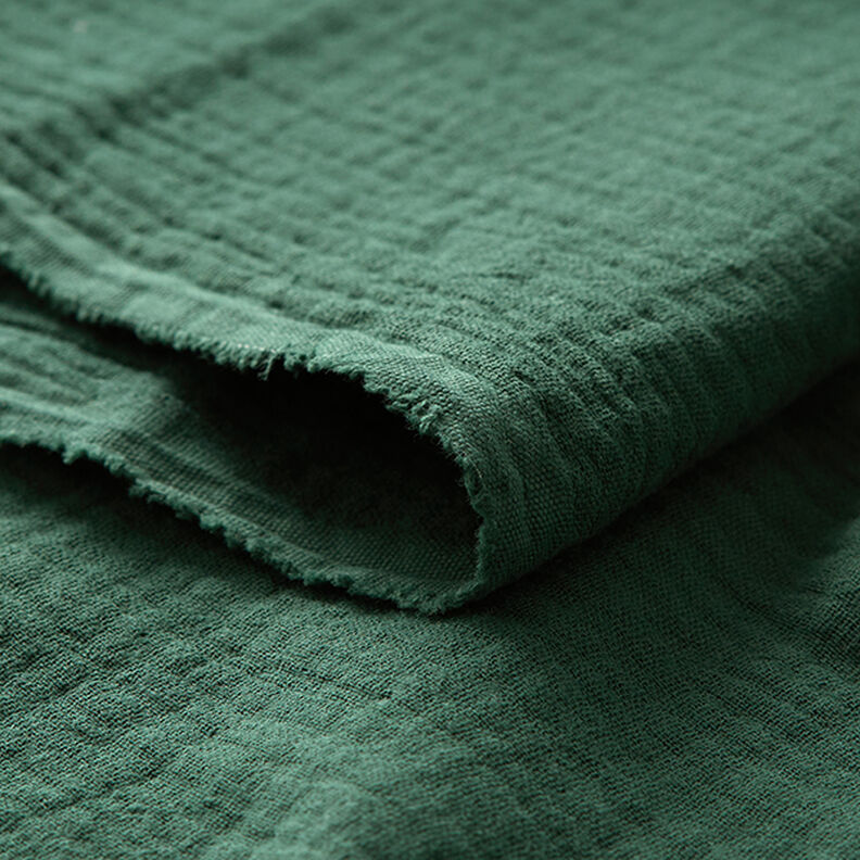 Musliini-/kaksikerroksinen kangas – tummanvihreä,  image number 5