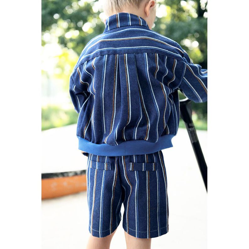 Farkku Kudotut raidat | Poppy Fabrics &ndash; indigo,  image number 5