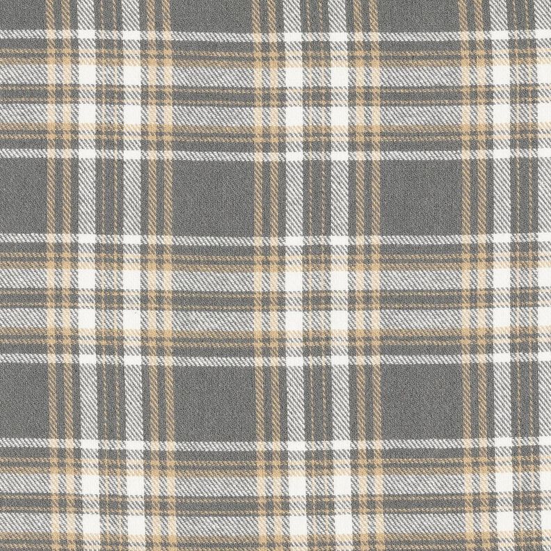 Puuvillaflanelli Ruutu – harmaa/valkoinen,  image number 1