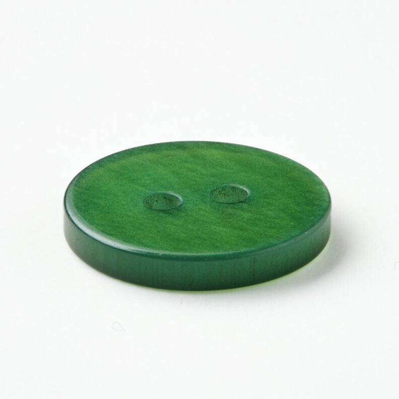 2-reikäinen kiiltävä nappi [Ø 15 mm] – kuusenvihreä,  image number 3