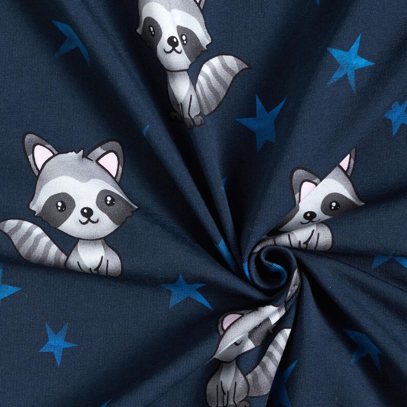 Puuvillajersey Pesukarhu ja tähdet | Glitzerpüppi – yönsininen/hopea,  image number 3