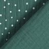 Musliini-/kaksikerroksinen kangas Pikkupilkut – tummanvihreä/valkoinen,  thumbnail number 4